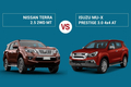 So sánh Nissan Terra 2.5 2WD MT và Isuzu MU-X Prestige 3.0 4x4