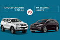 So sánh Toyota Fortuner 2.7AT 4×4 và KIA Sedona Luxury G (2022)