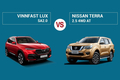 So sánh VinFast LUX SA2.0 và Nissan Terra 2.5 4WD AT (2022)