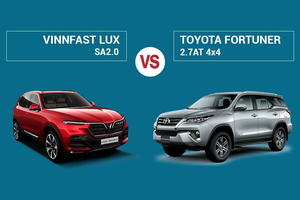 So sánh VinFast LUX SA2.0 và Toyota Fortuner 2.7AT 4x4 (2022)