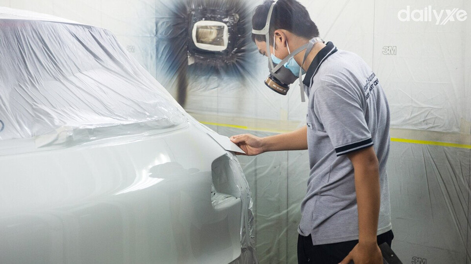 Sơn dặm xe đối với trường hợp trầy xước nhẹ