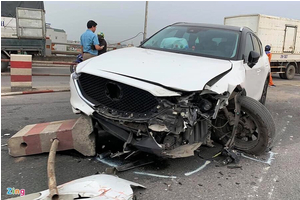 Tai nạn trên cầu Thanh Trì, đường vành đai 3 ùn tắc gần 10 km