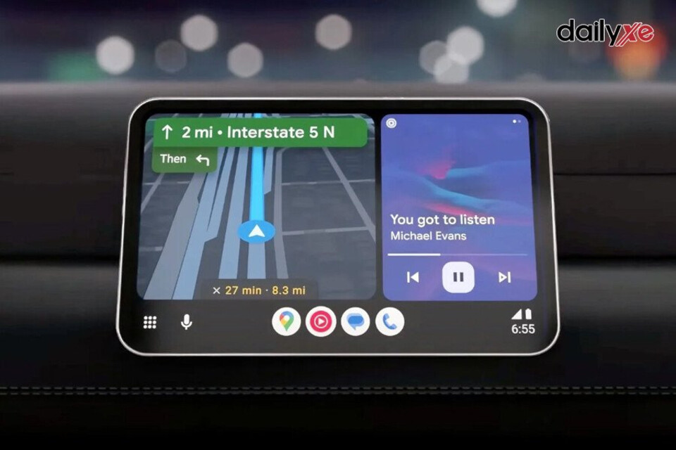 Màn hình Android ô tô tích hợp bản đồ chỉ đường
