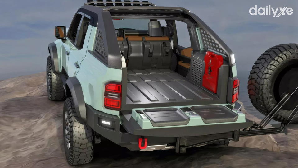 Ngoại hình đặc biệt của mẫu Toyota Land Cruiser kiểu dáng bán tải