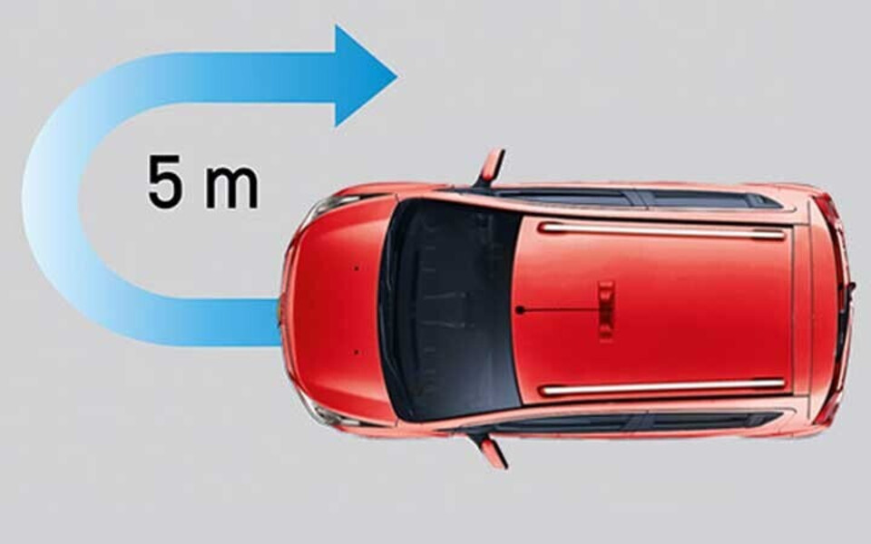 Bán kính vòng quay tối thiểu chỉ 5m Bán kính vòng quay tối thiểu chỉ 5m