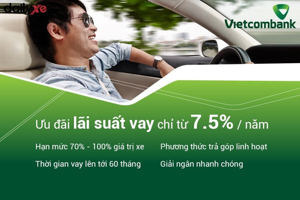 Ưu điểm khi vay mua xe ô tô trả góp Vietcombank
