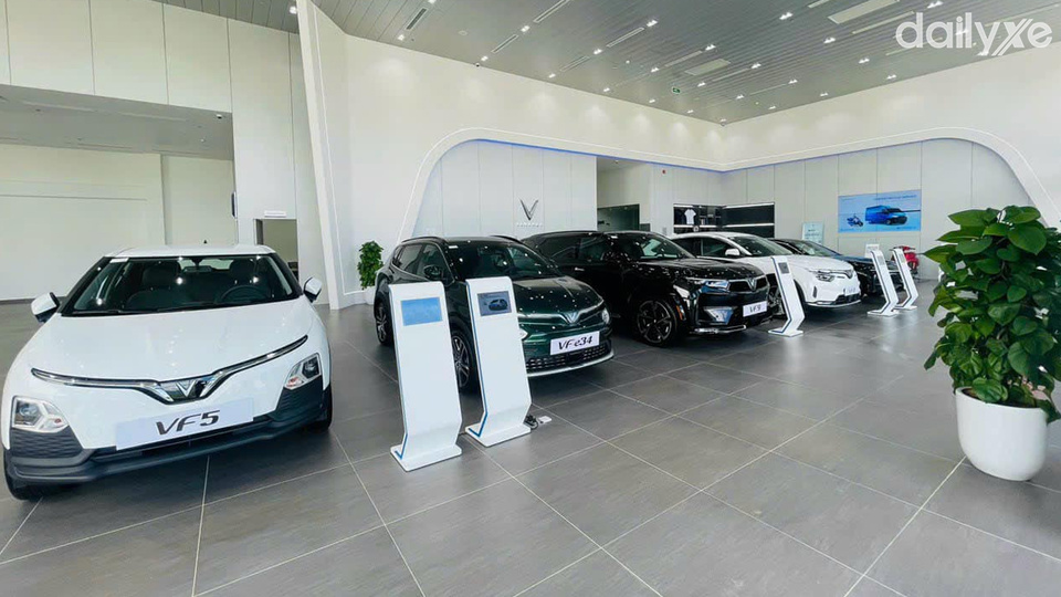 Phòng trưng bày thiết kế sang trọng trưng bày nhiều mẫu xe