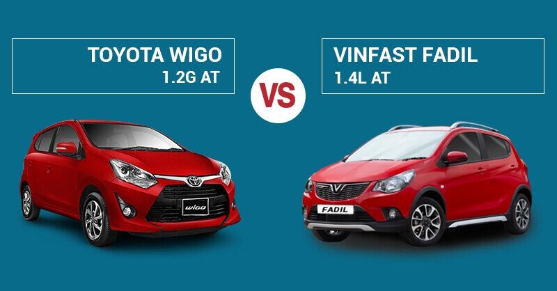 So sánh VinFast Fadil 1.4L AT và Toyota Wigo 1.2G AT (2022)