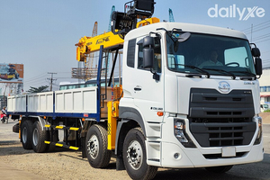 Xe Cẩu UD Quester 15 Tấn Thùng Lửng CGE350