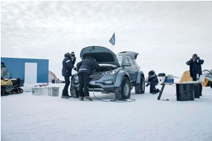 Xe Hyundai đầu tiên chinh phục Nam Cực