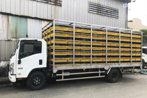 Xe Tải Isuzu FVM34WE4 13 Tấn 3 Chân Chở Gia Cầm Xe Tải Isuzu FVM34WE4 13 Tấn 3 Chân Chở Gia Cầm