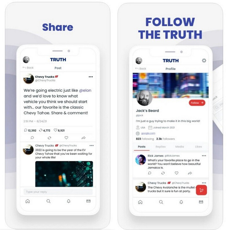 Xuất hiện tài khoản giả mạo Chevrolet trên ứng dụng mạng xã hội TRUTH Social của Cựu Tổng thống Donald Trump xuat hien tai khoan gia mao chevrolet tren ung dung mang xa hoi truth social cua cuu tong thong donald trump
