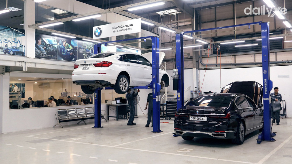 Xưởng dịch vụ của showroom BMW Thanh Xuân