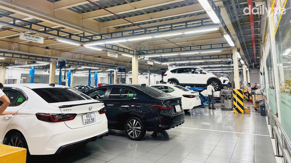 Xưởng dịch vụ của showroom Honda Ôtô Đồng Tháp