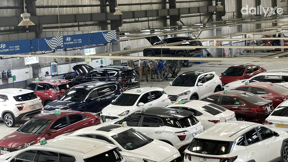 Xưởng dịch vụ của showroom Hyundai An Khánh