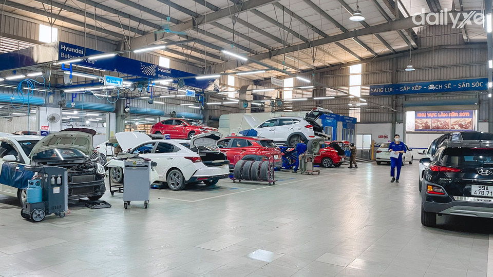 Xưởng dịch vụ của đại lý Hyundai Bắc Ninh