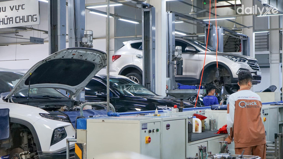 Xưởng dịch vụ của đại lý Hyundai Bình Dương