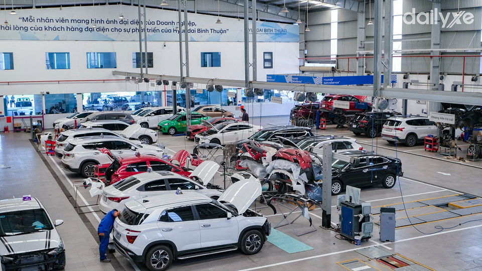 Xưởng dịch vụ của đại lý Hyundai Bình Thuận