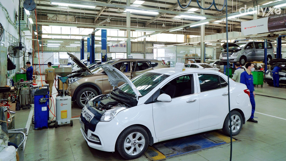 Xưởng dịch vụ của đại lý Hyundai Hải Phòng