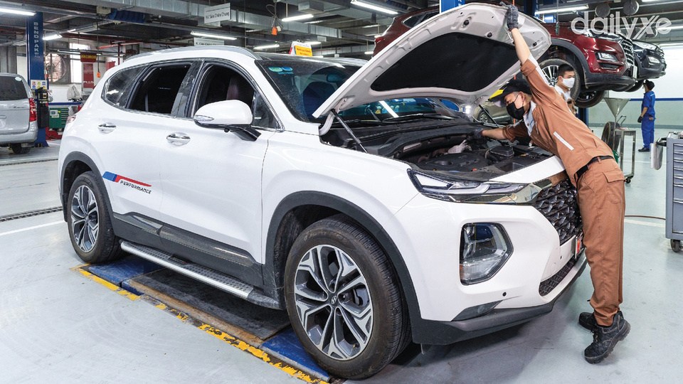 Xưởng dịch vụ của showroom Hyundai Hoàng Diệu