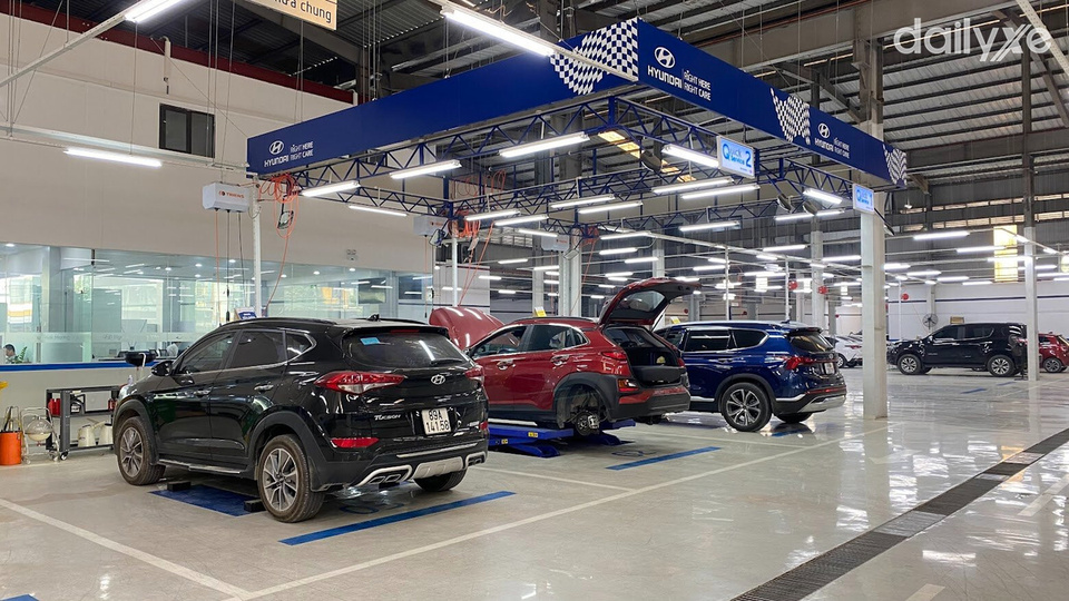 Xưởng dịch vụ của đại lý Hyundai Hưng Yên