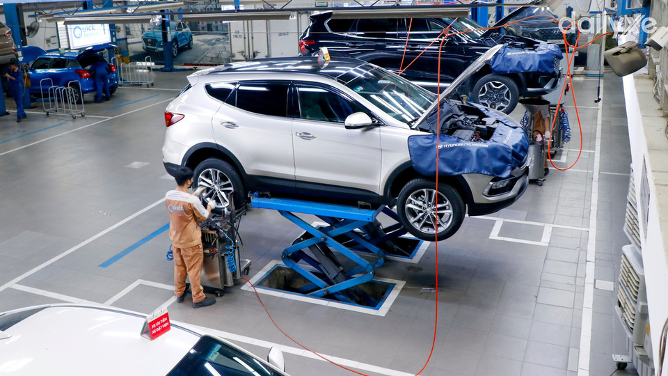 Xưởng dịch vụ của đại lý Hyundai Kinh Dương Vương