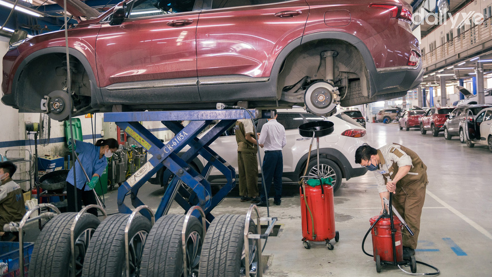 Xưởng dịch vụ của đại lý Hyundai Long Biên