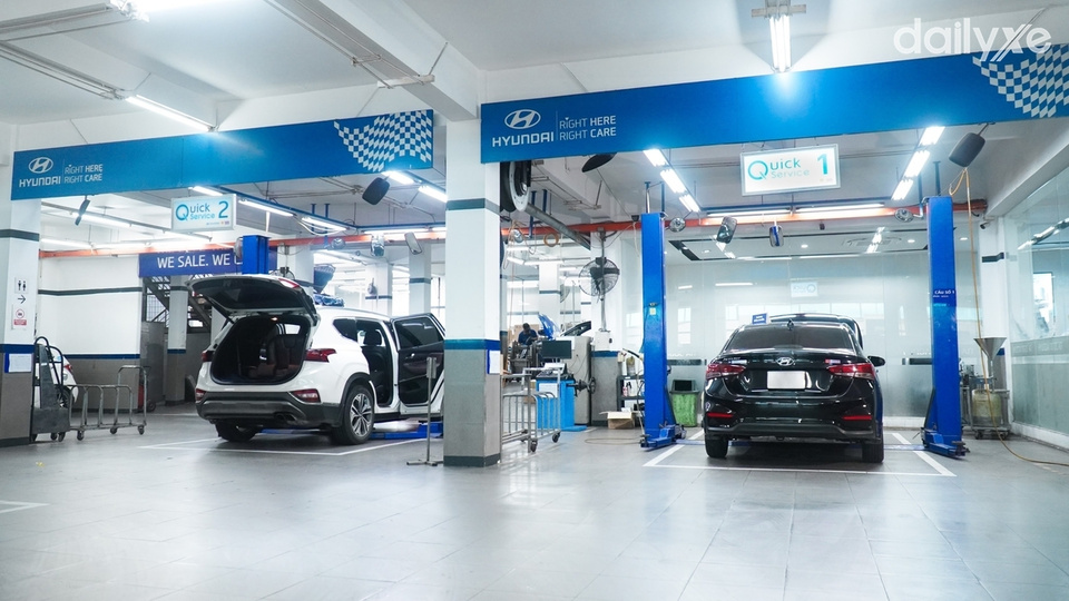 Xưởng dịch vụ của đại lý Hyundai Ngọc An