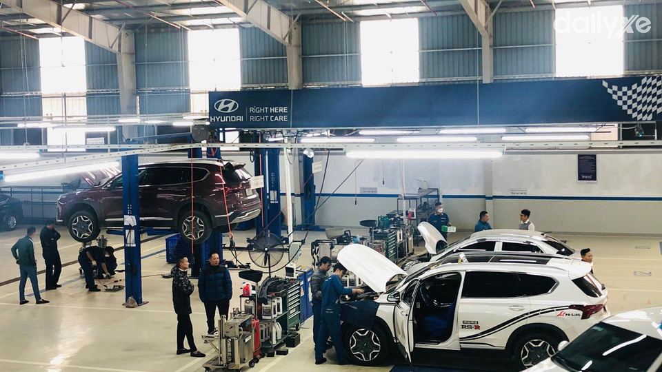 Xưởng dịch vụ của showroom Hyundai Ngọc Lặc