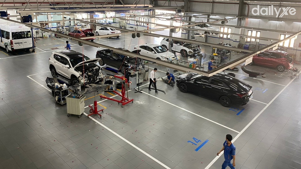 Xưởng dịch vụ của showroom Hyundai Phú Yên