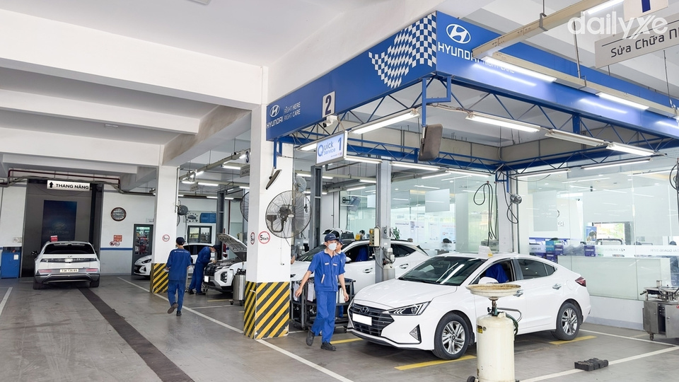 Xưởng dịch vụ của đại lý Hyundai Quảng Bình