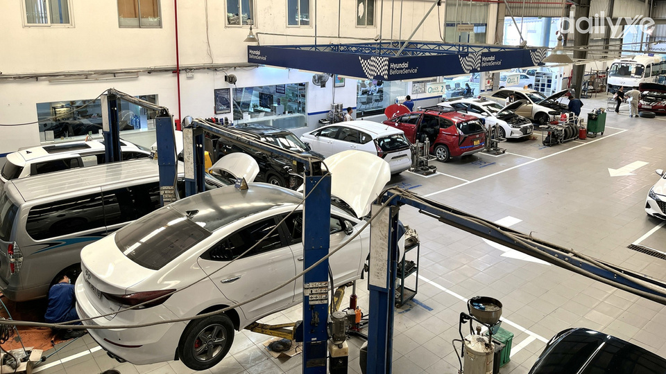 Xưởng dịch vụ của đại lý Hyundai Tây Đô