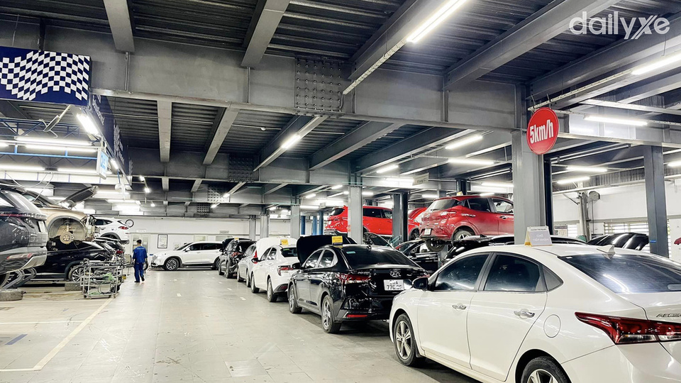 Xưởng dịch vụ của showroom Hyundai Thái Nguyên