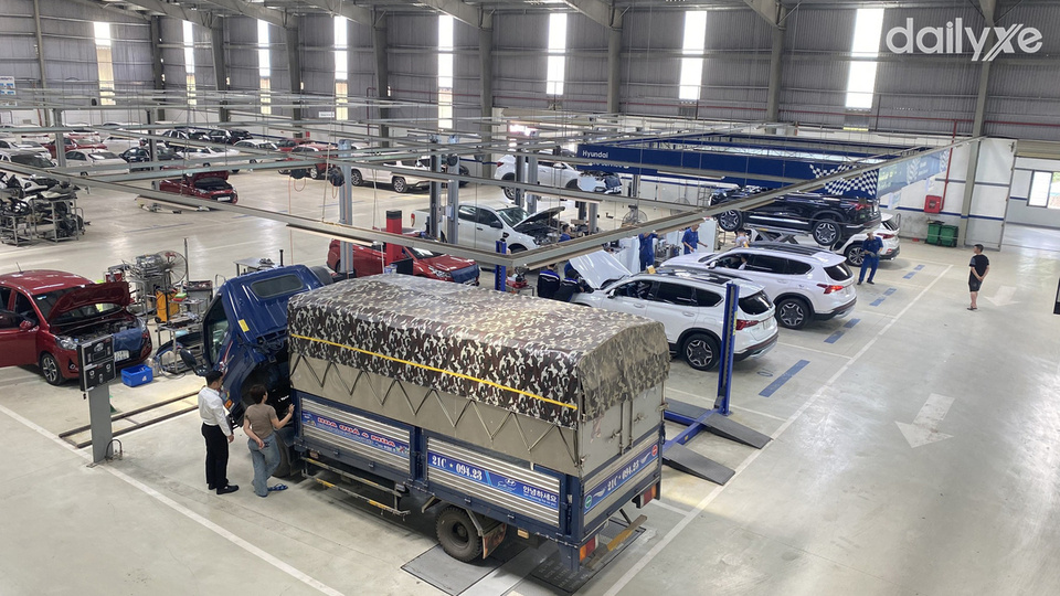 Xưởng dịch vụ của đại lý Hyundai Yên Bái 3S