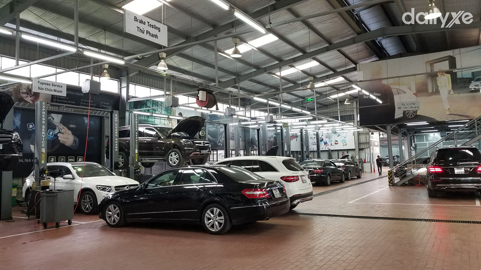 Khu vực bảo dưỡng xe tại Mercedes Buôn Ma Thuột