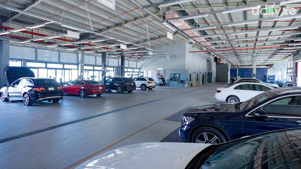 Khu vực bảo dưỡng của Mercedes Khánh Hòa