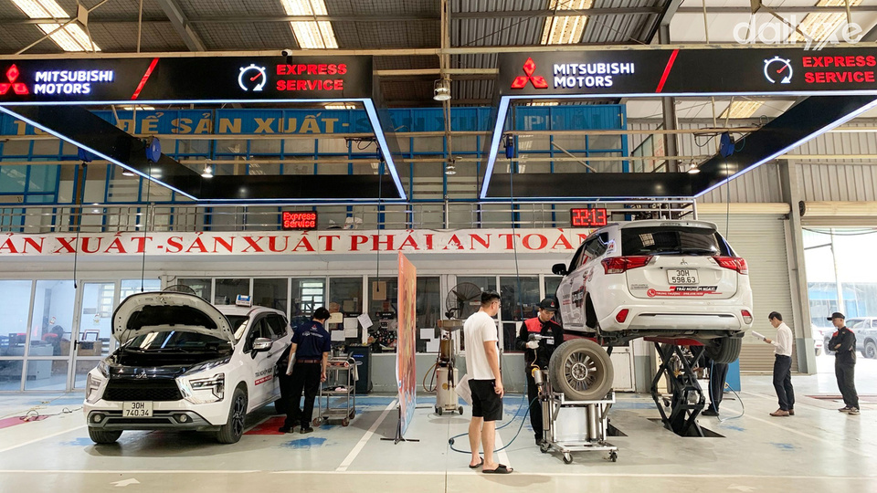 Xưởng dịch vụ của đại lý Mitsubishi Moveo Thuận An