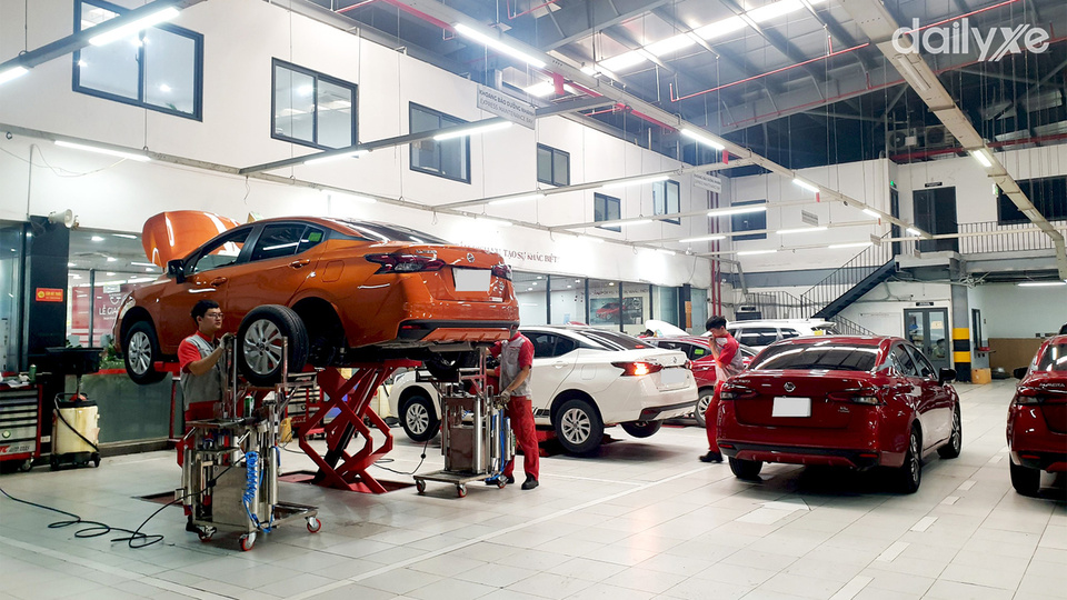 Xưởng dịch vụ của đại lý Nissan Vĩnh Phúc