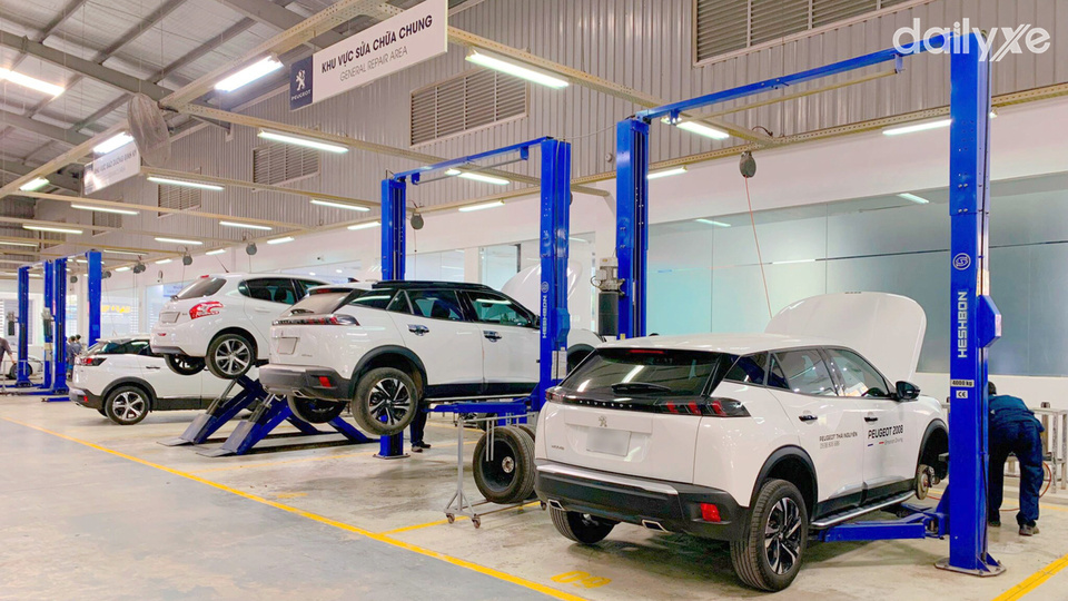 Xưởng dịch vụ của đại lý Peugeot Thái Nguyên