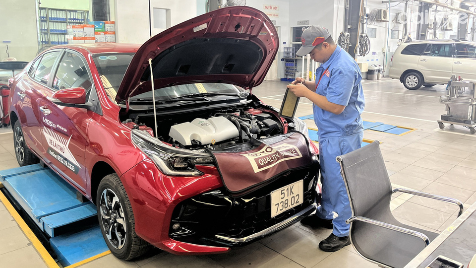 Xưởng dịch vụ của showroom Toyota An Sương