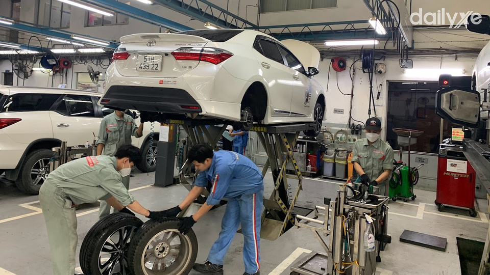 Xưởng dịch vụ của đại lý Toyota Bình Phước