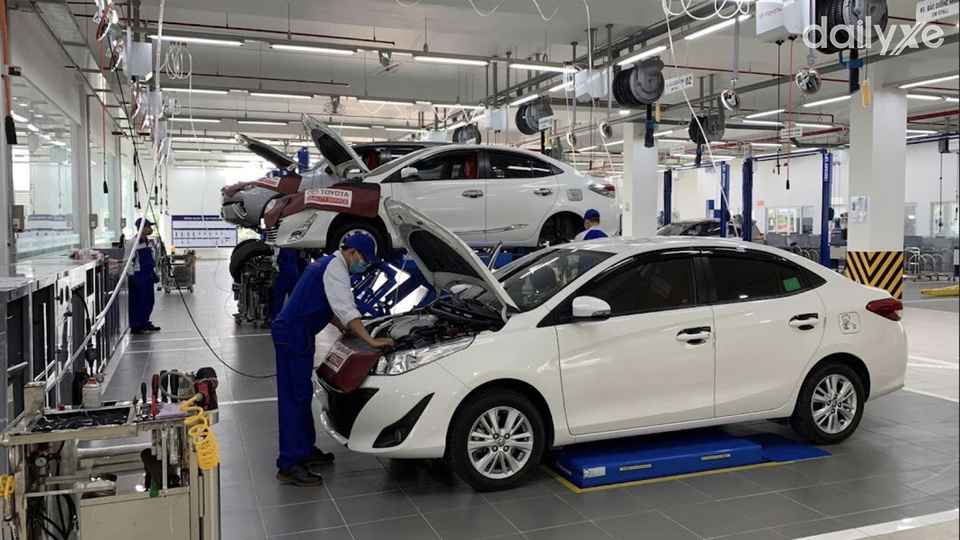 Xưởng dịch vụ của đại lý Toyota Cà Mau