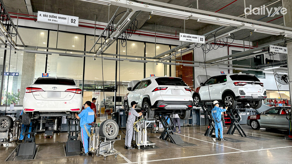 Xưởng dịch vụ của đại lý Toyota Kiên Giang