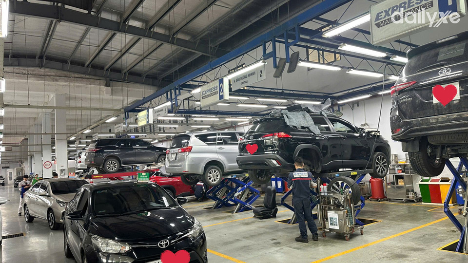 Xưởng dịch vụ của showroom Toyota Nam Định