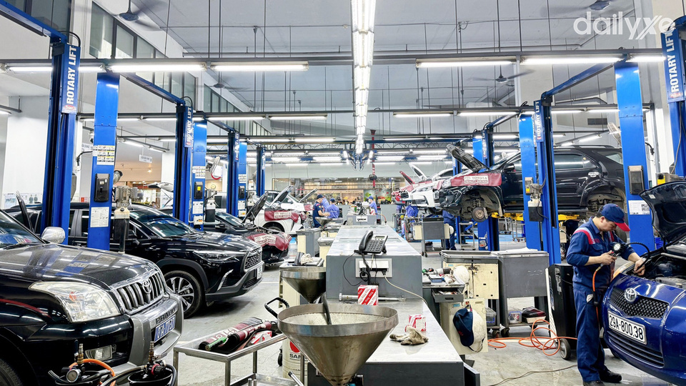 Xưởng dịch vụ của đại lý Toyota Phú Yên