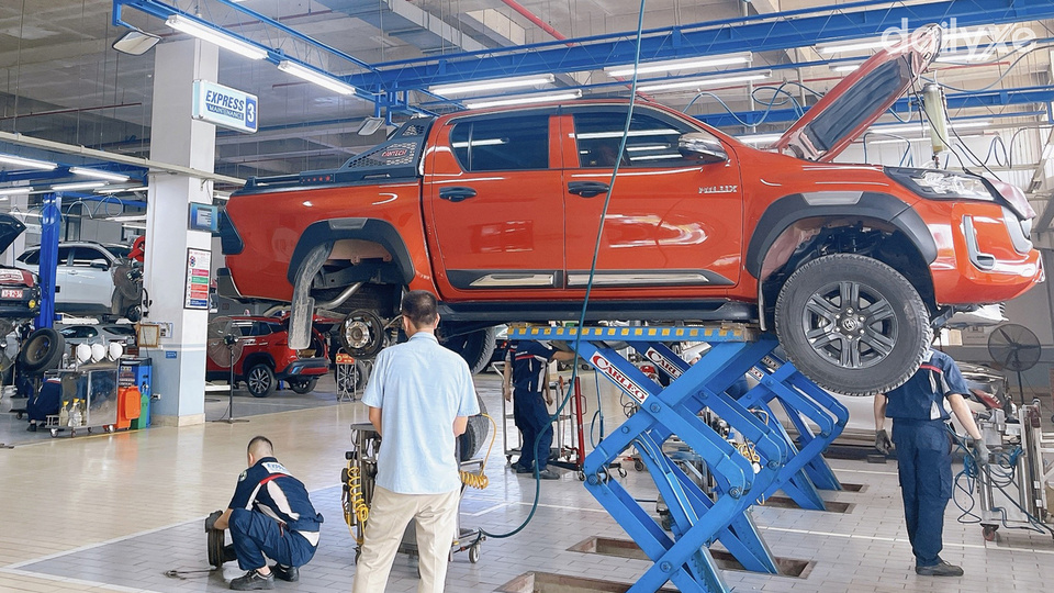 Xưởng dịch vụ của đại lý Toyota Sông Lam