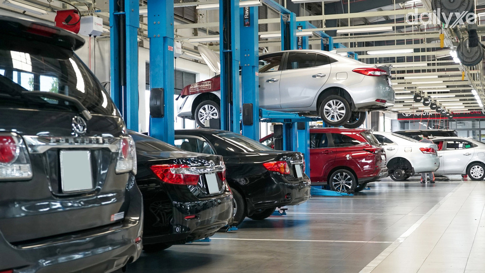 Xưởng dịch vụ của đại lý Toyota Vĩnh Long