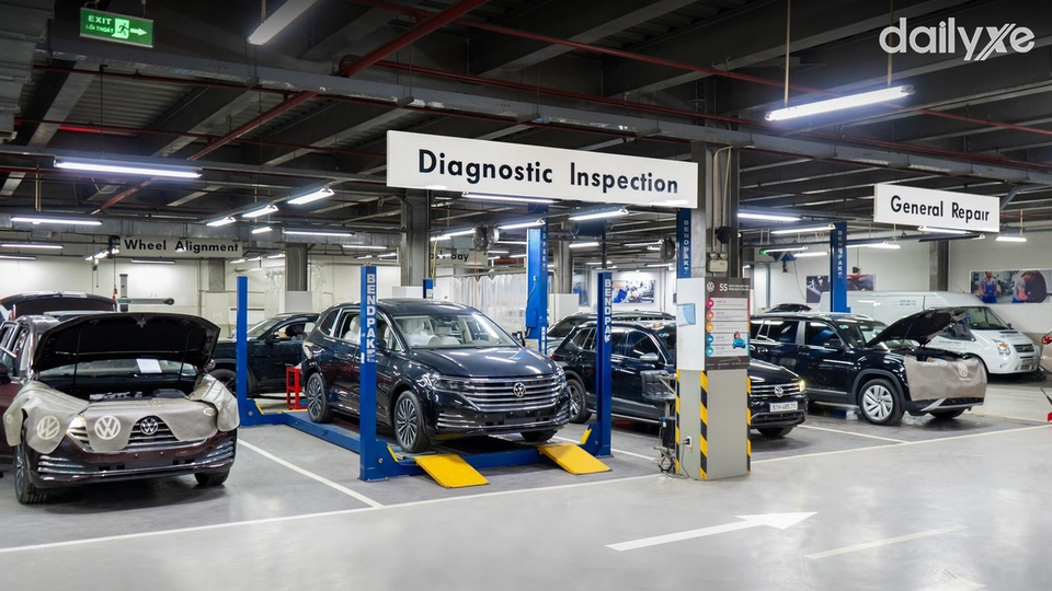 Xưởng dịch vụ của đại lý Volkswagen Phú Mỹ