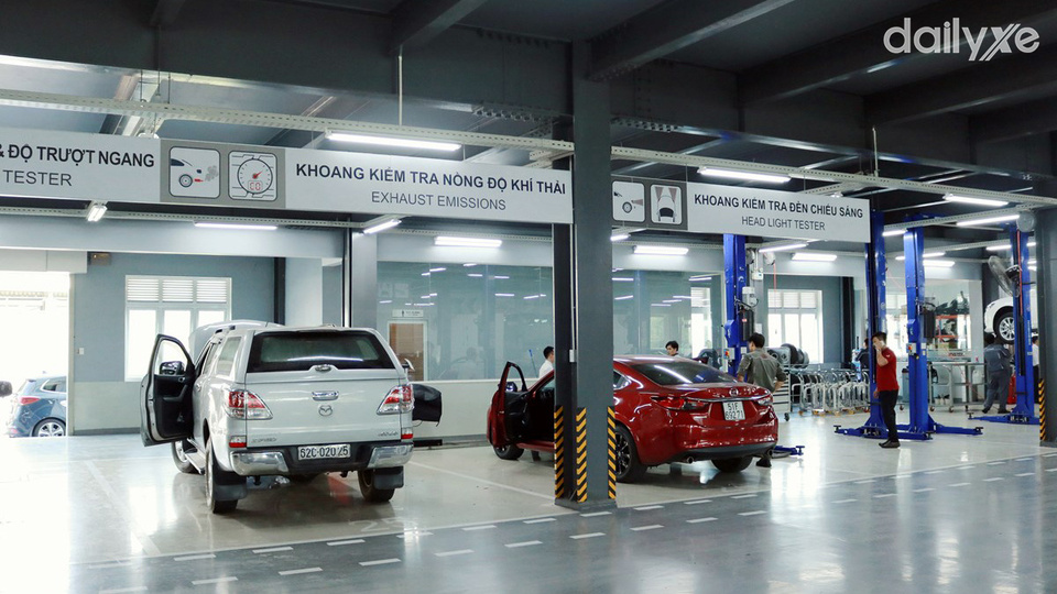 Xưởng dịch vụ hiện đại của đại lý Mazda Thốt Nốt